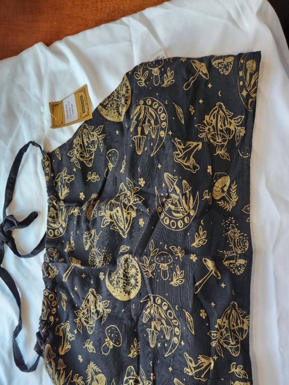 NWT Black Gold Celestial Halter Top One Size Witchy Cottagecore